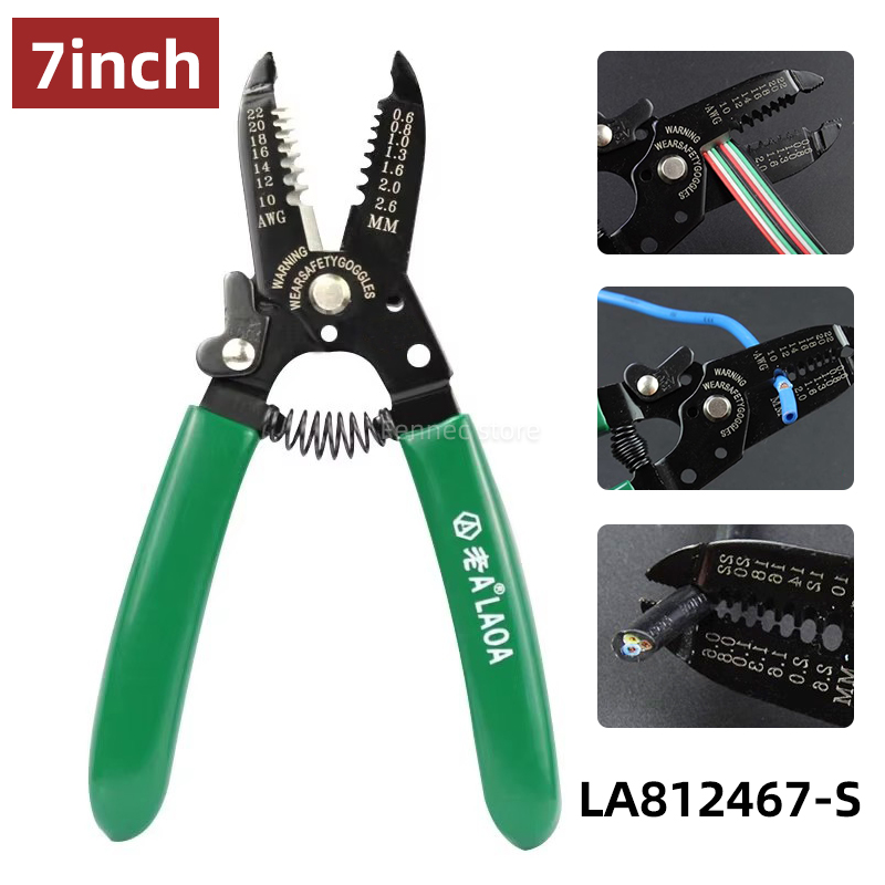Automatic Wire Stripper Cutter - LAOA Draadstriptang 7 inch Lichtgewicht multifunctionele