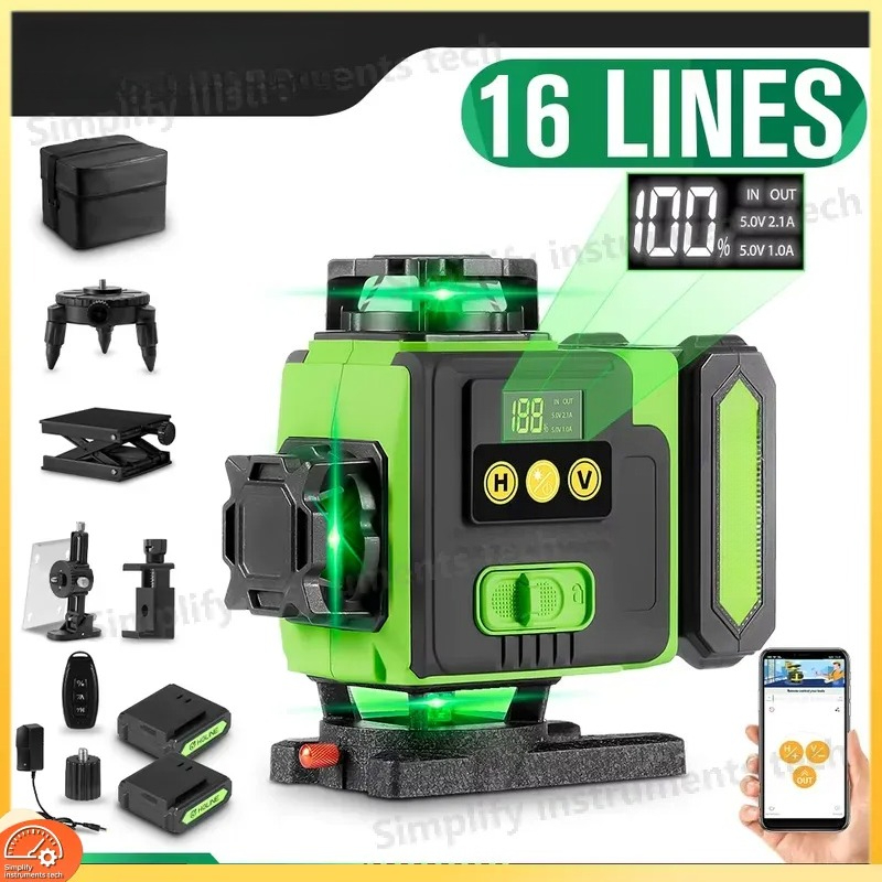 16-lijns 4D laserwaterpas met  - Laser Level 16 Lines 4D Green recensie en prijs
