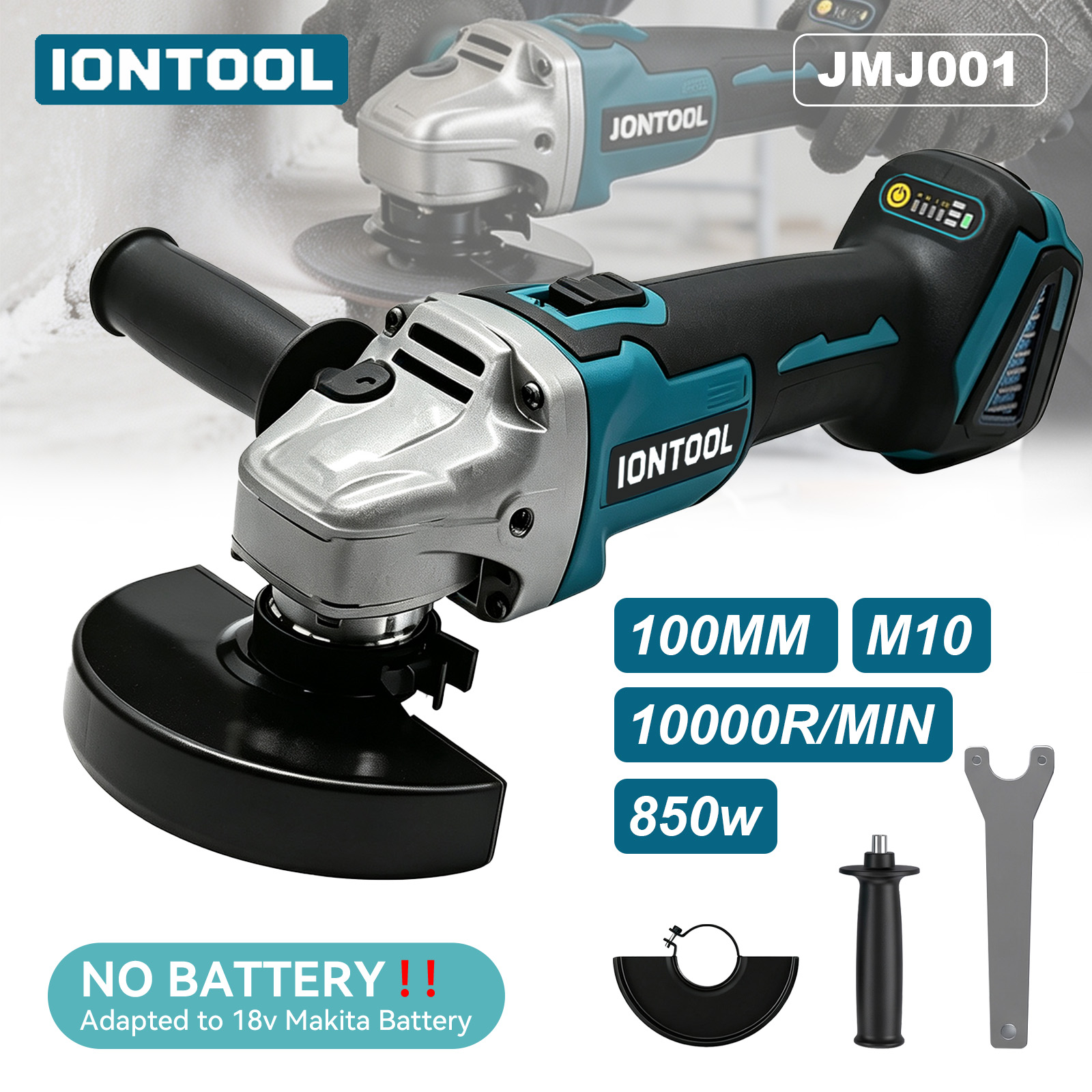 IONTOOL 850W 100mm draadloze h - Brushless Angle Grinder Battery Powered recensie en prijs