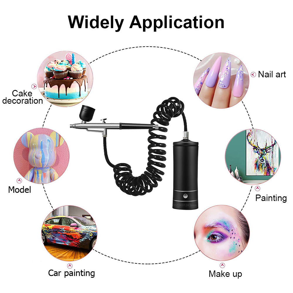 Airbrush Nagel Met Compressor  - Airbrush Kit With Mini Compressor recensie en prijs